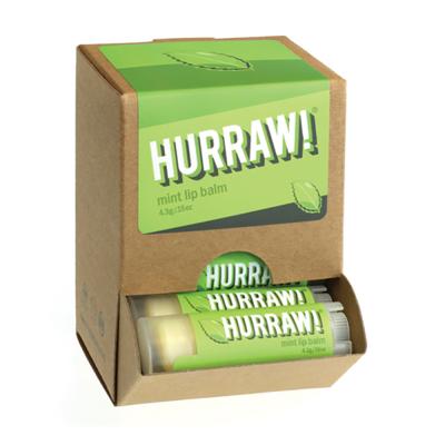 Hurraw! Organic Lip Balm Mint 4.8g x 24 Display